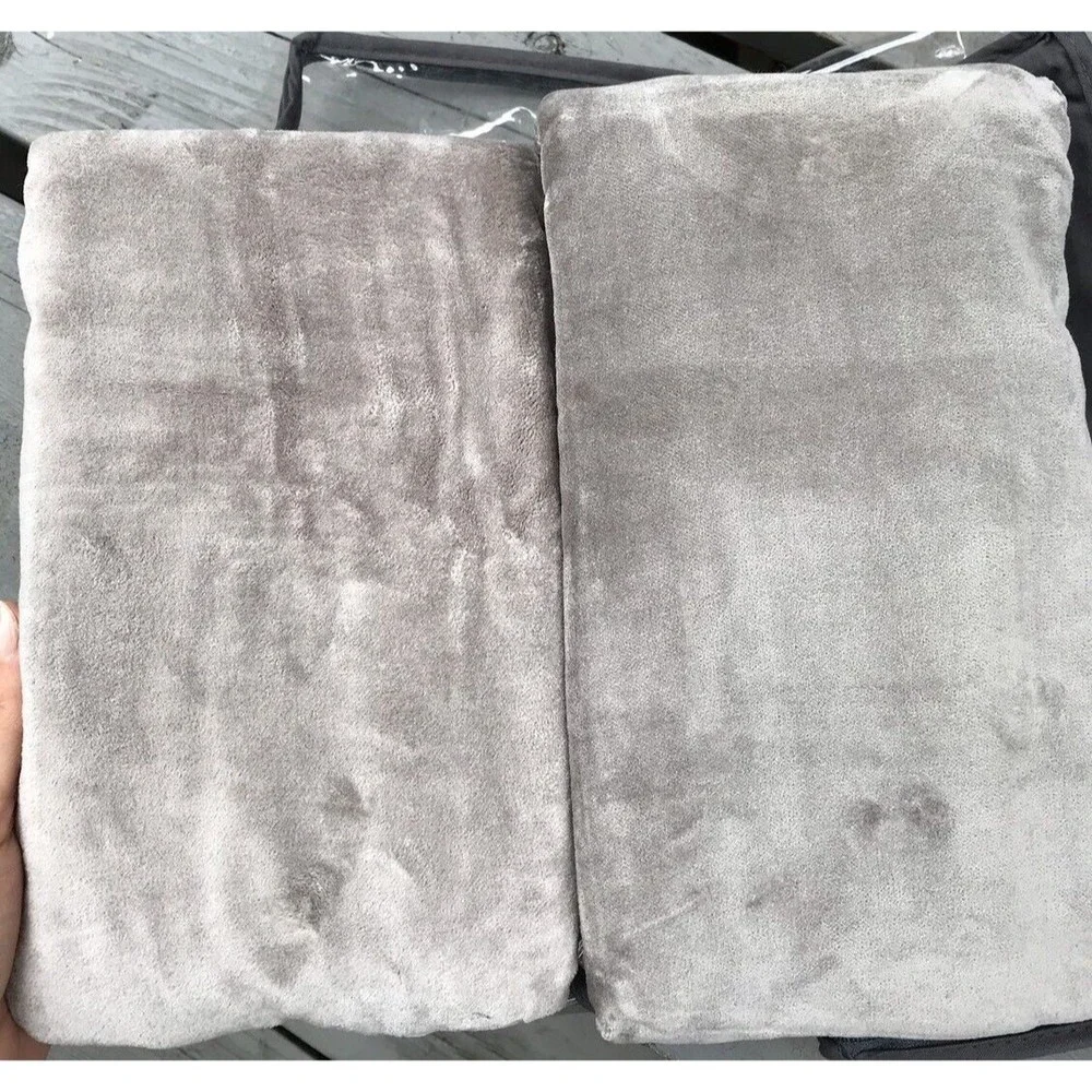 New Cozy Shop Euro 26in x 26in Velvet  Cotton Sham, Grey Pillow